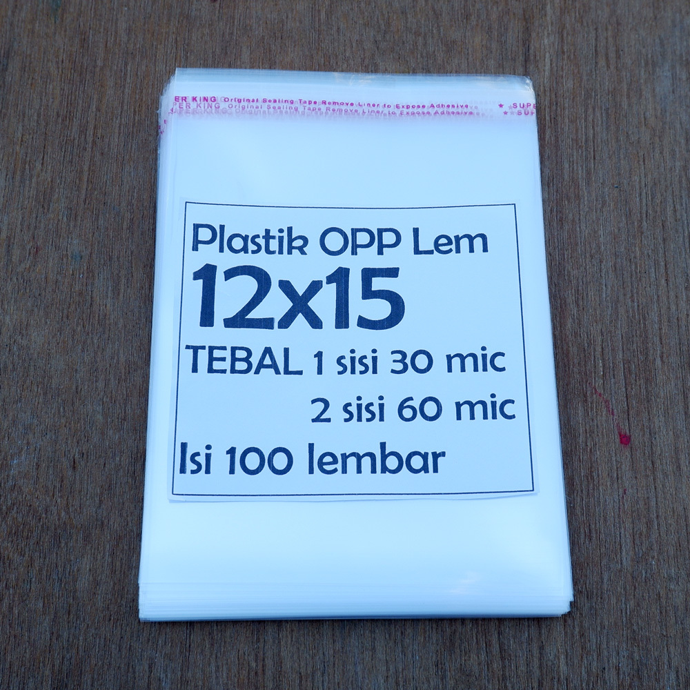 Jual Plastik OPP Lem 12x15 cm Tebal 30 mic Isi 100 lbr | Shopee Indonesia