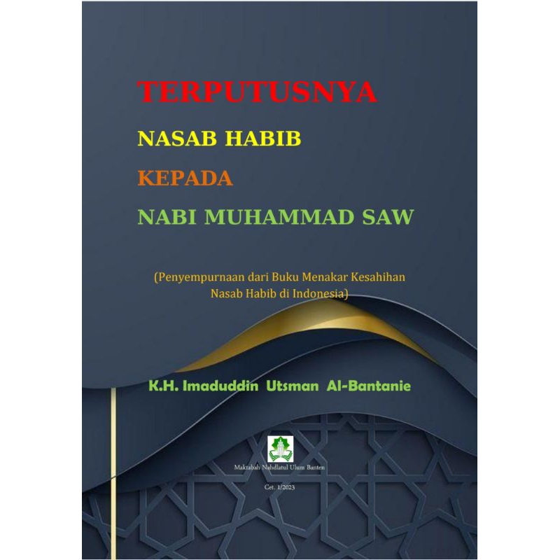 Jual PAKET 5 BUKU POLEMIK NASAB BA'ALAWI | Terputusnya Nasab Habib ...