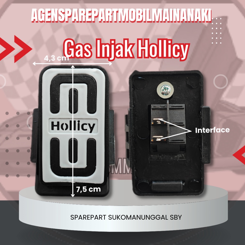 Jual KODE V65E ReadyPedal Saklar Switch Gas injak Motif Hollicy Mobil ...