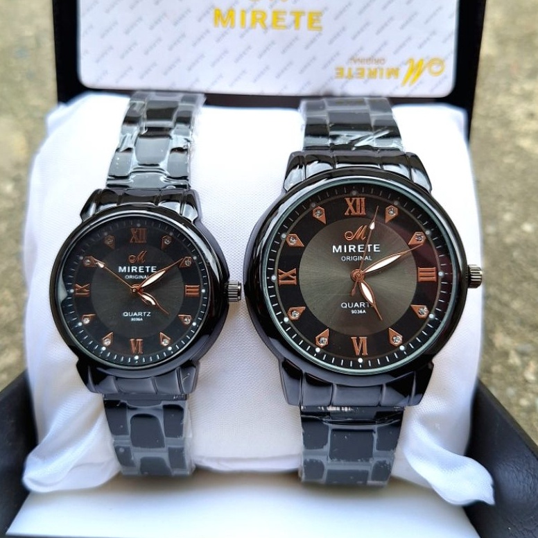 Jual KODE V32Q Jam Tangan Couple Pria Dan Wanita MIRETE Original Tahan ...