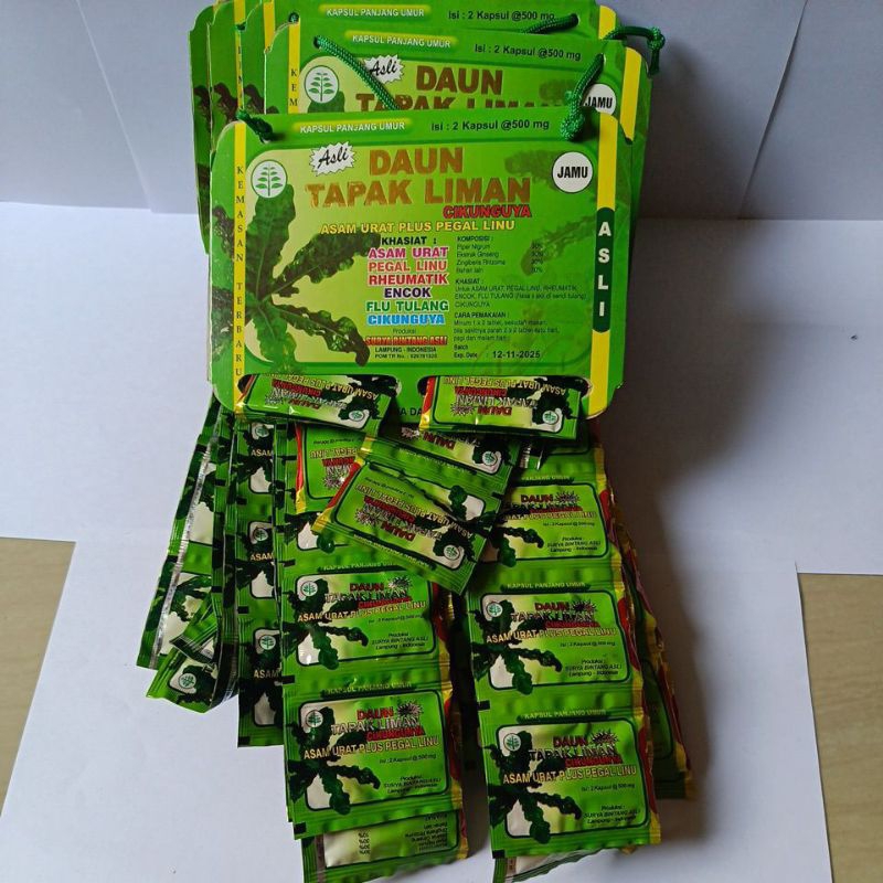 Jual Daun Tapak Liman 1 Hanger Isi 2 Renceng 20 saset | Shopee Indonesia