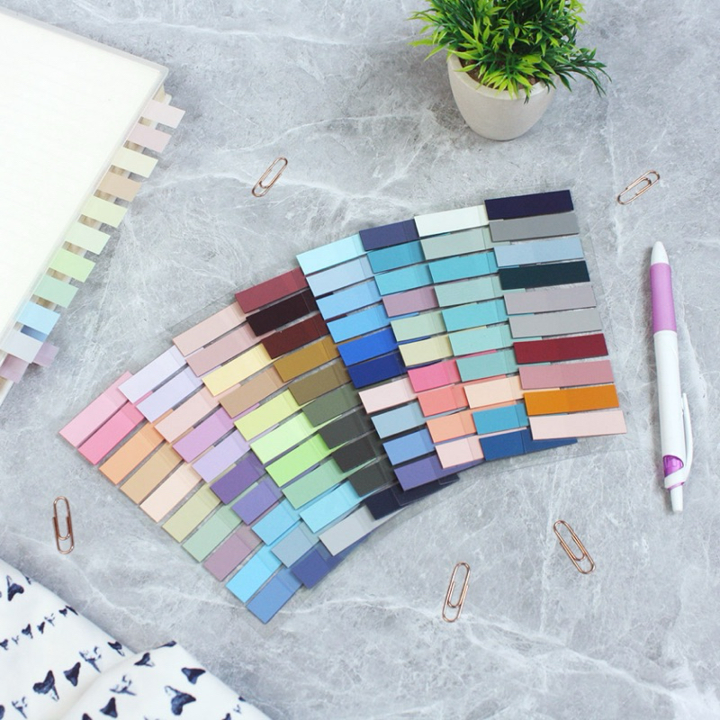 Jual Sticky Notes 10 Colorful Index Page Markers Macaron Morandi Pastel ...