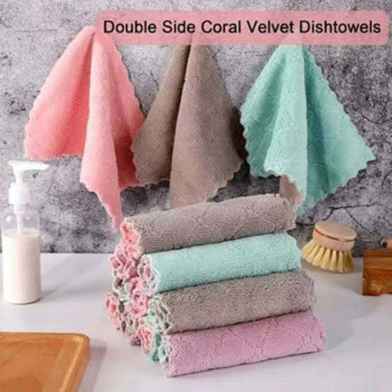 Jual KAIN LAP BESAR UKURAN 25x25 CM LAP MICROFIBER LAP MEJA/LAP PIRING ...