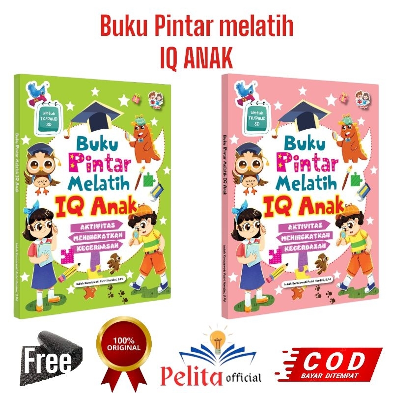 Jual Buku Pintar Melatih IQ Anak Untuk TK/PAUD SD (Beda Warna Cover Isi