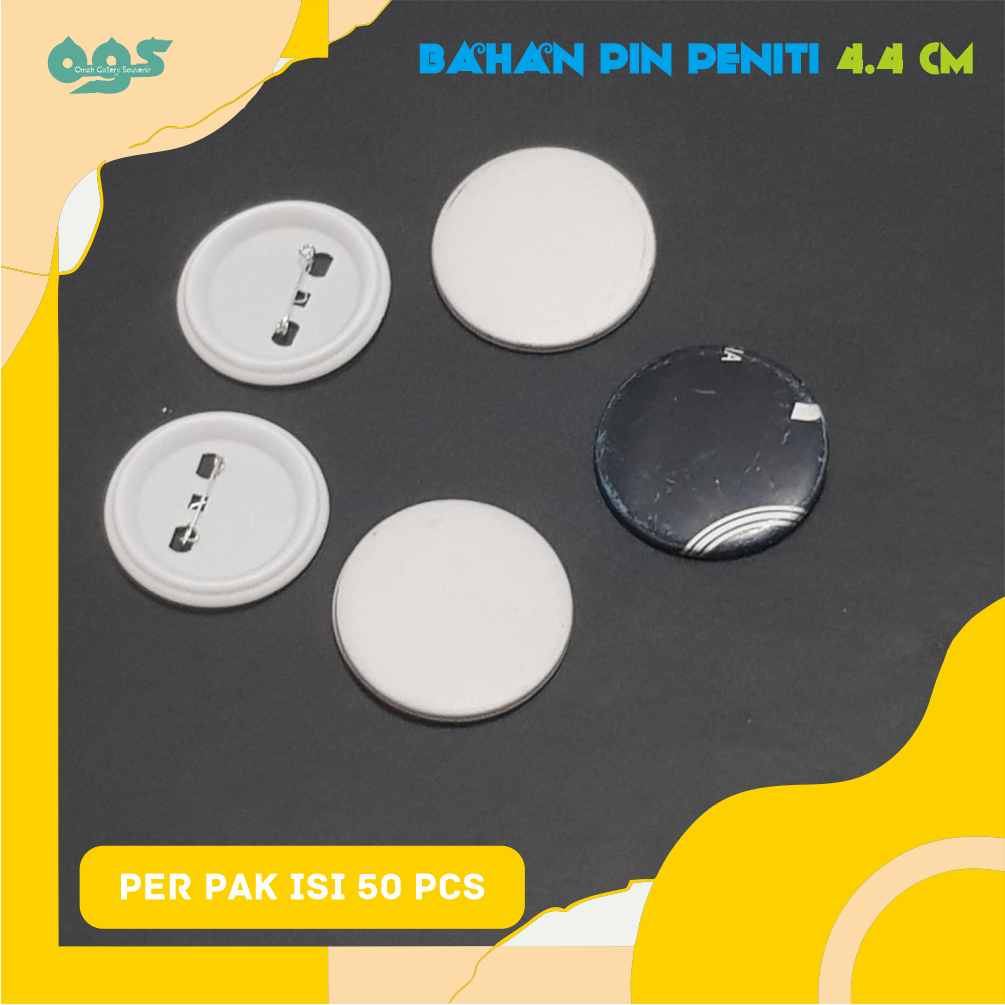 Jual Bahan Pin Peniti 44 mm / 4.4 cm PENITI + alumunium koran per pak ...