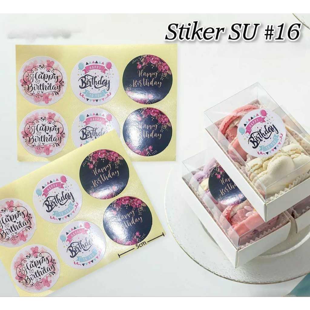 Jual Stiker SU 16 | 17 | Stiker Kotak Kado kue Souvenir Gift | (Harga ...