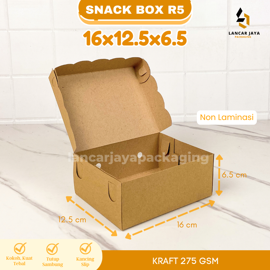 Jual Box Snack Kotak Kue Jajan Roti Dus Kemasan Makanan R2 R3 R5 R6 R7 ...