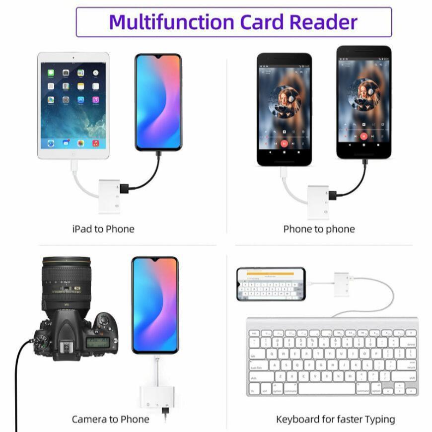 Jual Colmer 3in1 Card Reader Micro SD Card OTG USB Type C 2.0 Hub ...