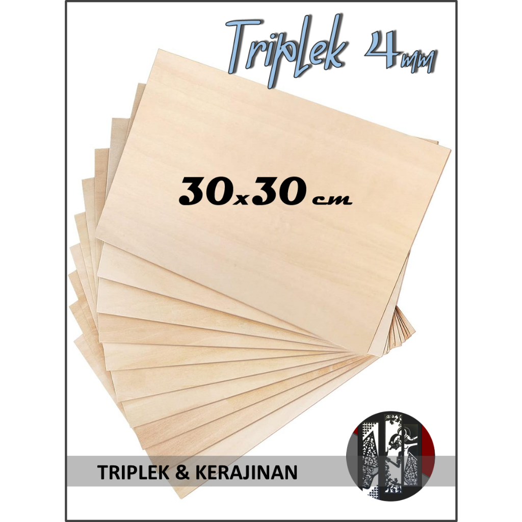 Jual Triplek 4mm 30x30 cm (Plywood Multiplek 4 mm 30x30cm | 30 x 30 cm ...