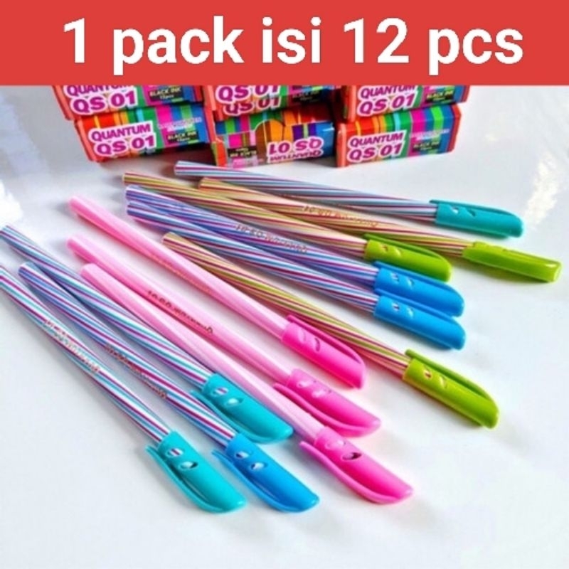 Jual Bolpen BALLPOINT QUANTUM Q 01 ( 1 PACK ISI 12 PCS ) | Shopee Indonesia