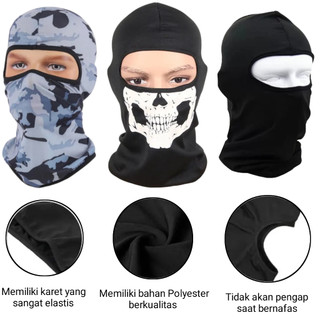 Masker Ninja Pria Model Motor Berkendara Anti Debu Polusi Nyaman