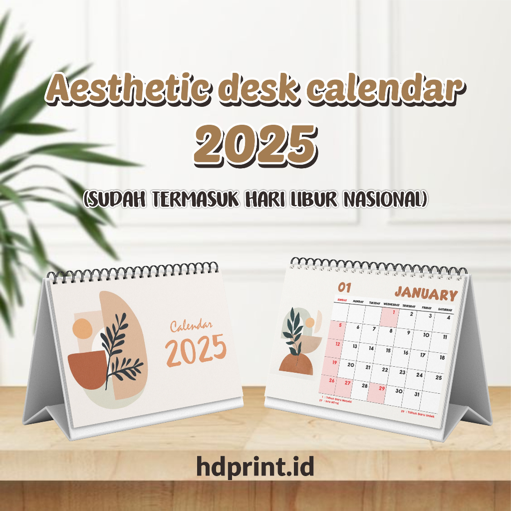 Jual KALENDER DUDUK AESTHETIC 2025 | KALENDER MEJA 2025 (KODE PLANTS ...