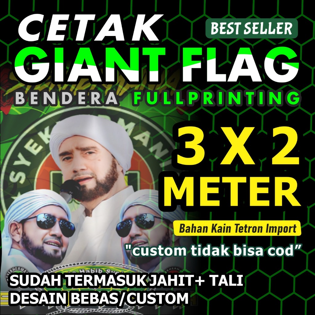 Jual TERMURAH Cetak Giant Flag / Bendera CUSTOM / MINI FLAG Sholawat ...