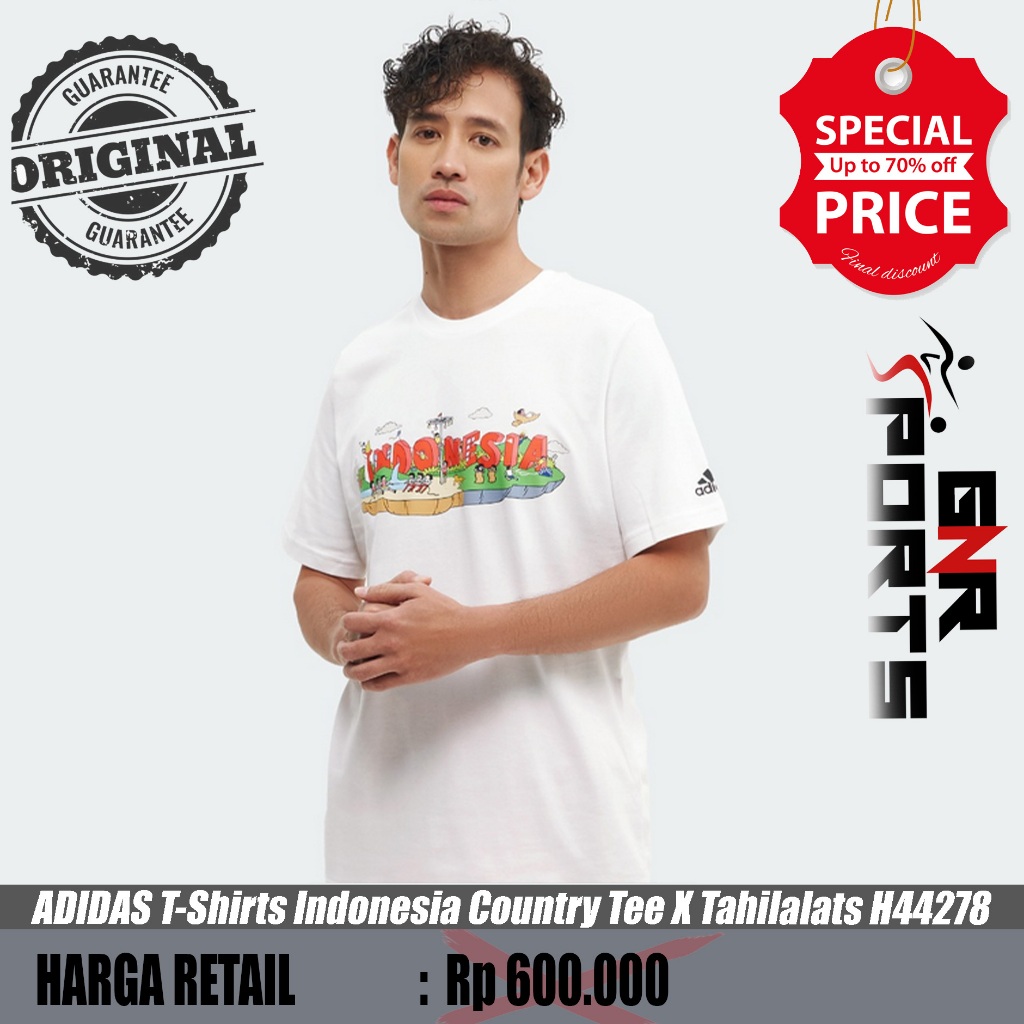 Jual Kaos ADIDAS T Shirts Indonesia Country Tee X Tahilalats Pria Putih H44278 Original 100 Shopee Indonesia