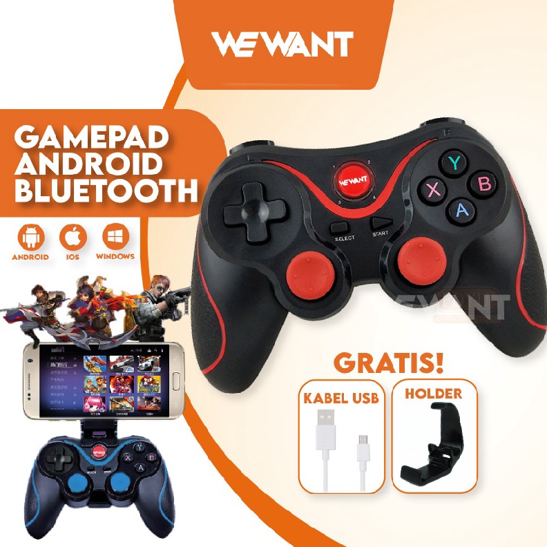 Jual WEWANT Gamepad Android Bluetooth Wireless X3 IOS Windows ...