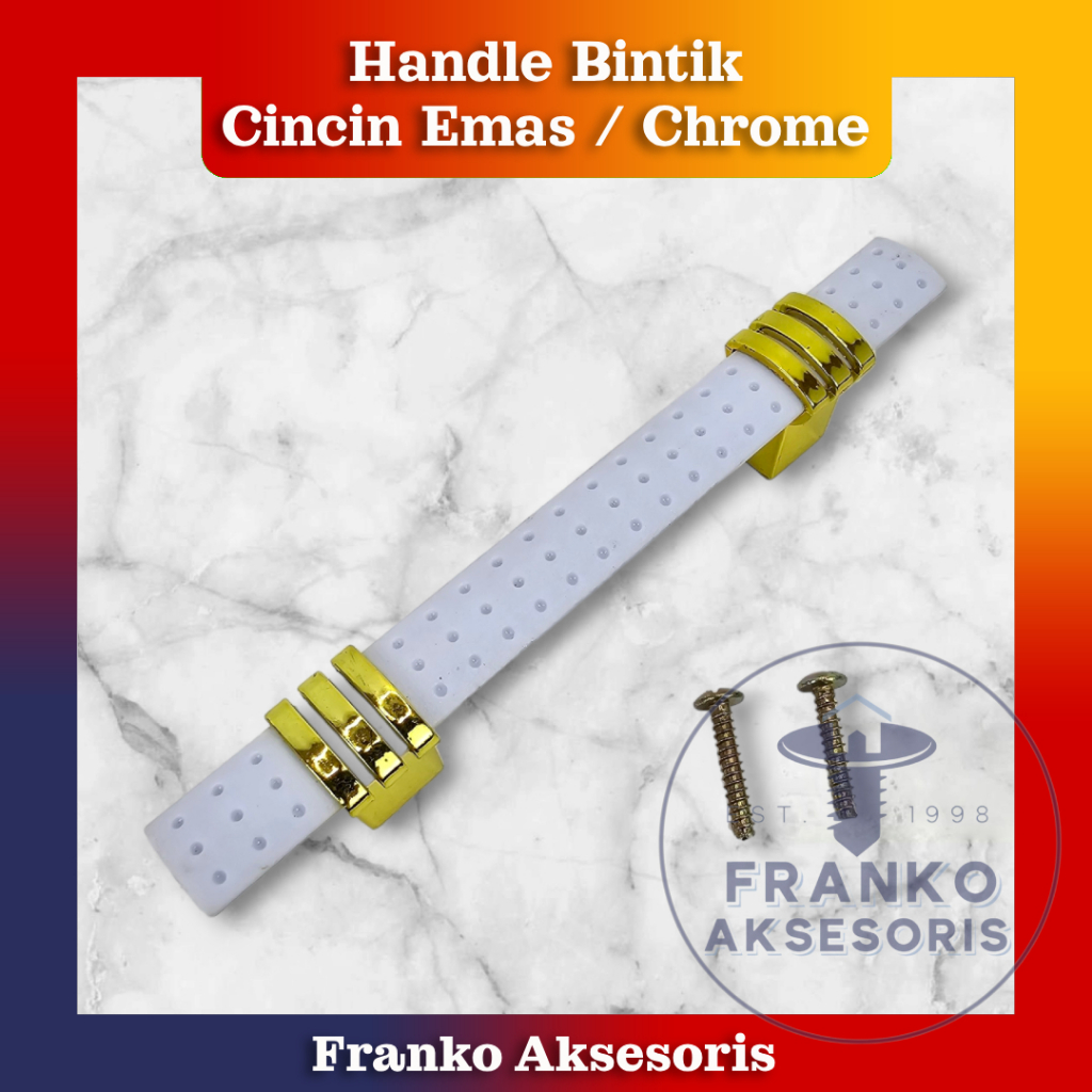 Jual Handle Bintik Cincin Emas Putih 96 Plastik Halus 15 cm Chrome ...