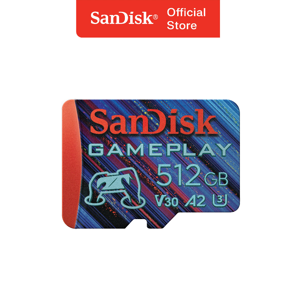 SanDisk microSDXC Card GamePlay 512GB A2 U3 For Mobile Gaming 4K (Up to  190MB/s)