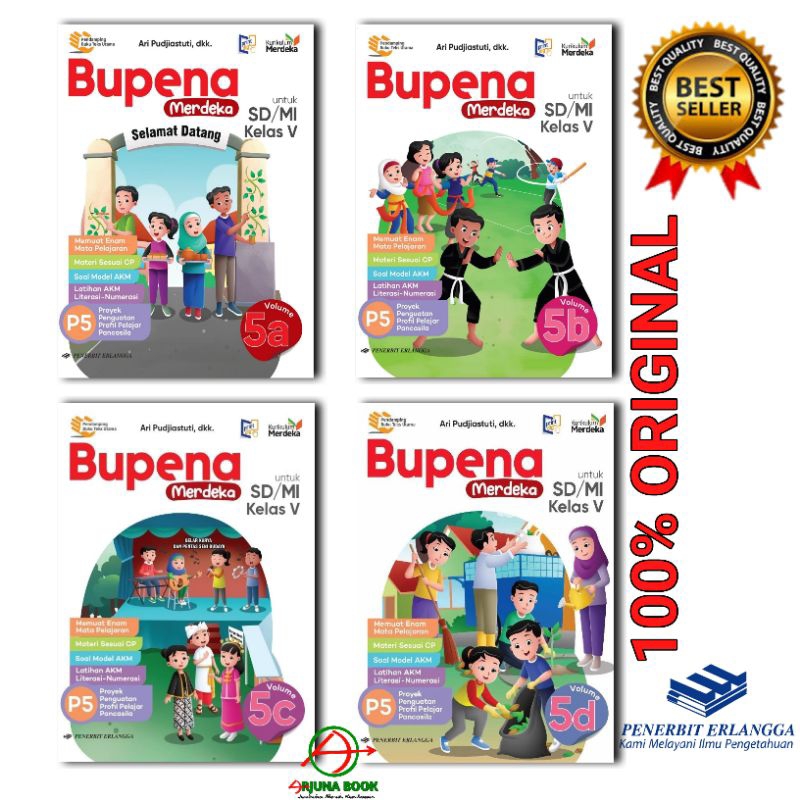 Jual BUKU BUPENA 5A 5B 5C 5D KELAS 5 SD/MI Penerbit Erlangga KURIKULUM ...