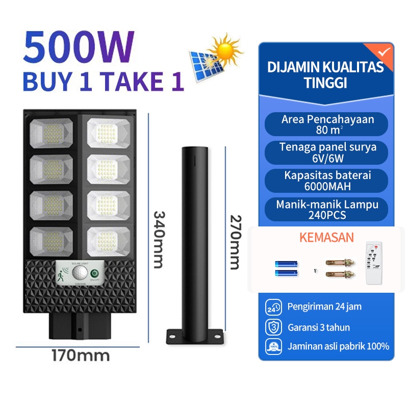 Jual BUY 1 FREE 1 Lampu tenaga surya LED Jalan Lampu Taman Tenaga Surya