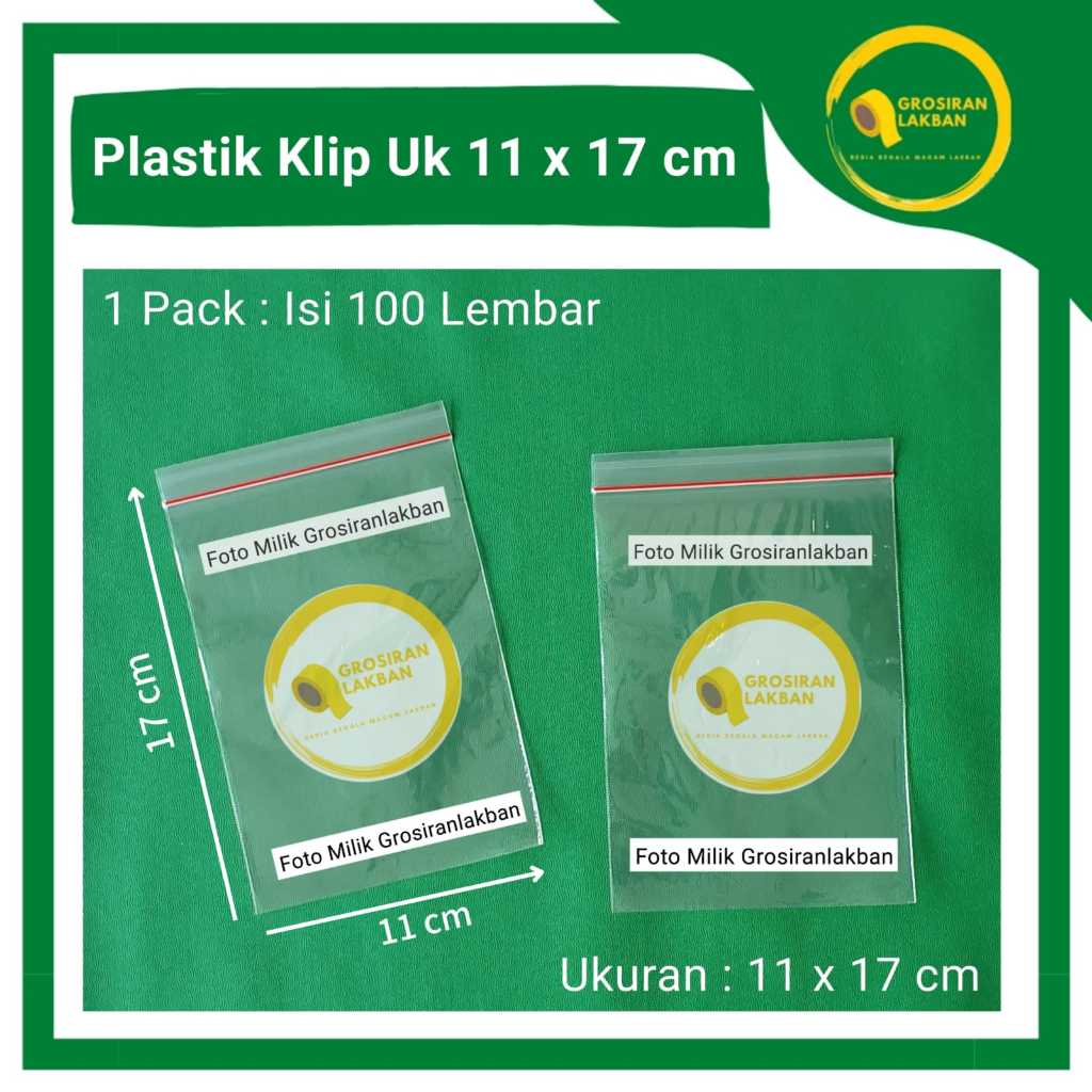 Jual Plastik Klip 11x17 Isi 100 Pcs Kantong Ziplock Bening Zipper Obat