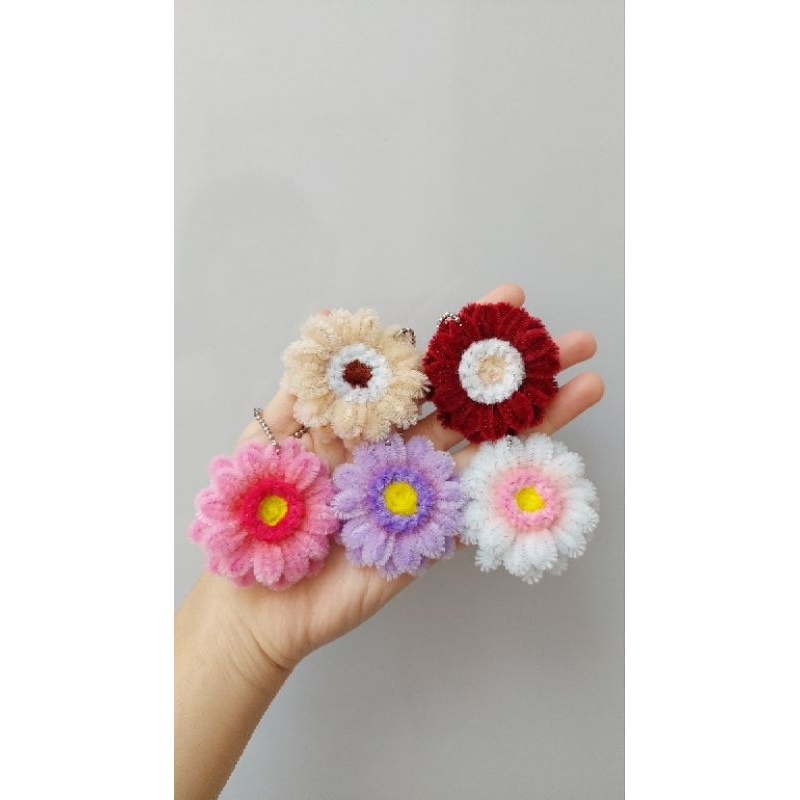 Jual Mini Gerbera Keychain / Ganci Bunga Kawat Bulu Gerbera Daisy ...