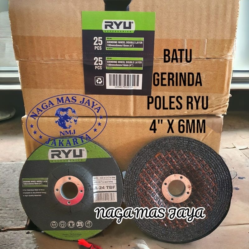 Jual BATU GERINDA POLES 4 INCH RYU / MATA GERINDA GURINDA POLES RYU 4 ...