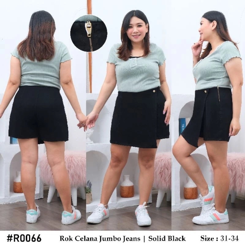 Gambar 4 Rekomandasi - Rok Celana Jeans Highwaist Wanita | Hotpants Denim Korea