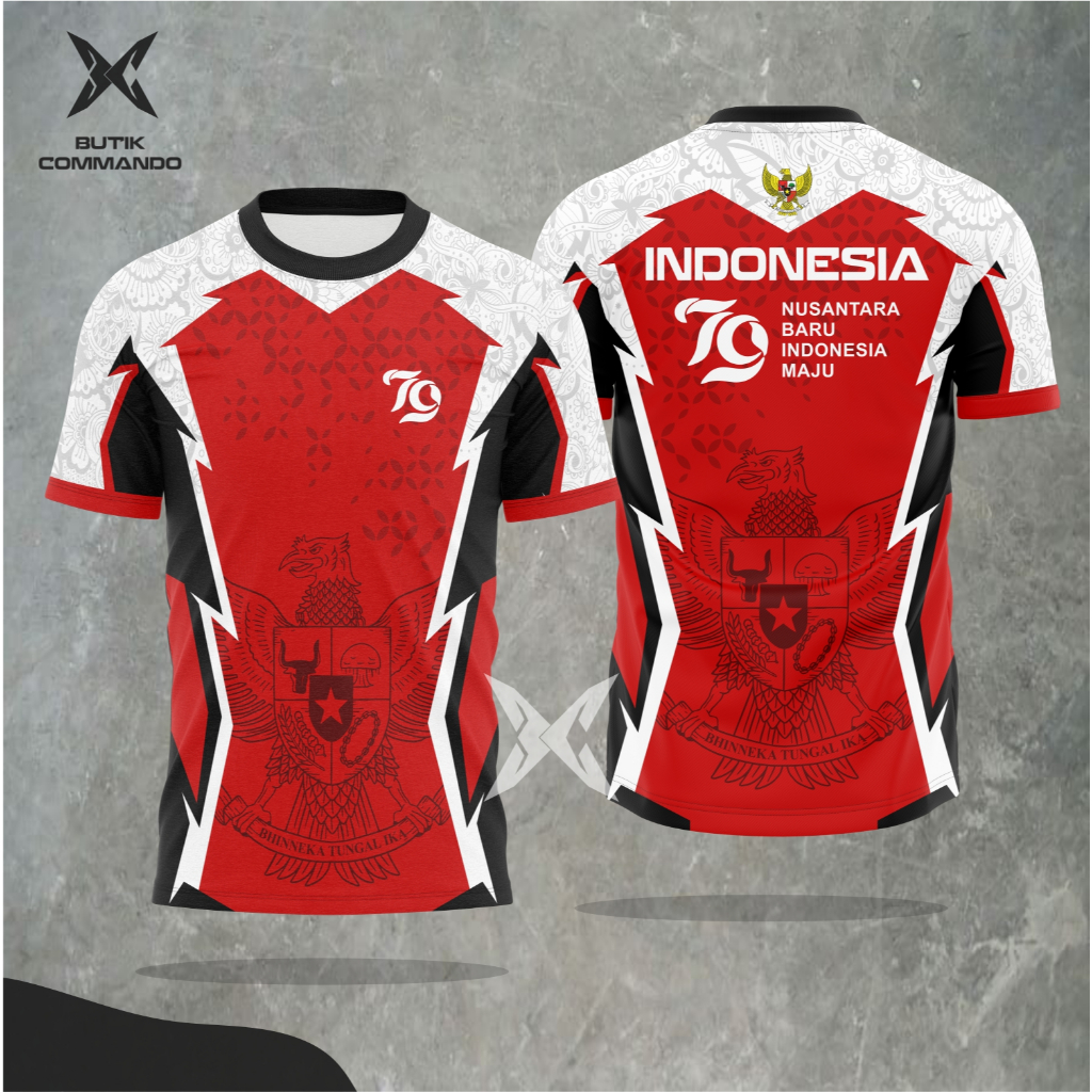 Jual Butik Commando Motif Merah Putih Spesial Kaos Kemerdekaan 17 ...