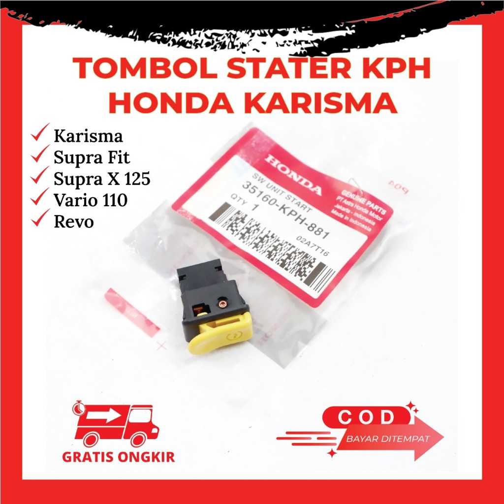Jual Tombol Starter Motor Honda Karisma Supra FIT Supra X 125 Vario 110 ...