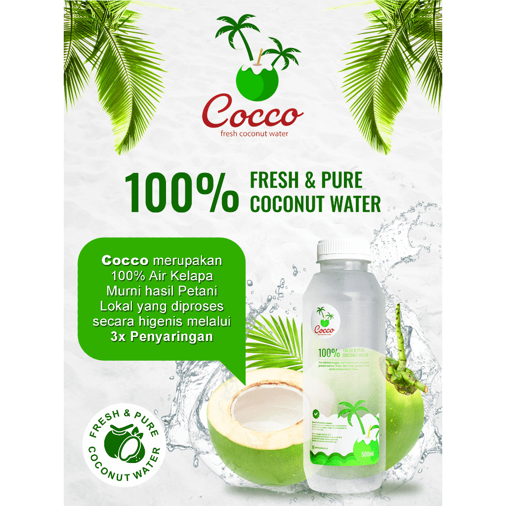 Jual 1 Botol Cocco Fresh Air Kelapa Muda Murni 500Ml | Shopee Indonesia