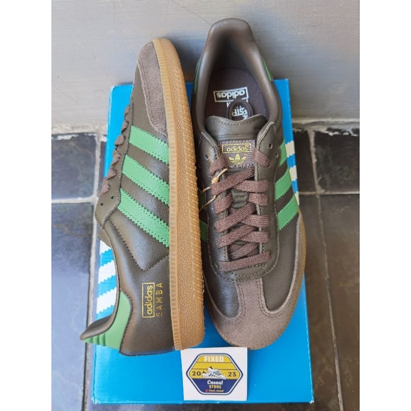 adidas gazelle silver green womens Adidas Samba OG Shadow Olive Preloved Green Gum IG6175  BM STORE ORIGINAL  FOOTWEAR