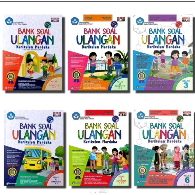 Jual BUKU BANK SOAL ULANGAN KURIKULUM MERDEKA UNTUK SD/MI KELAS 1,2,3,4 ...