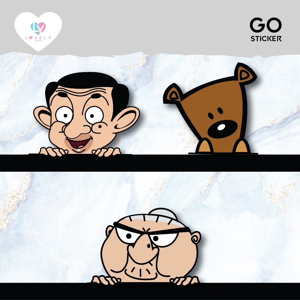 Jual Sticker Cutting Mobil/Motor Mr.Bean for Car,Laptop,Koper,PC ...