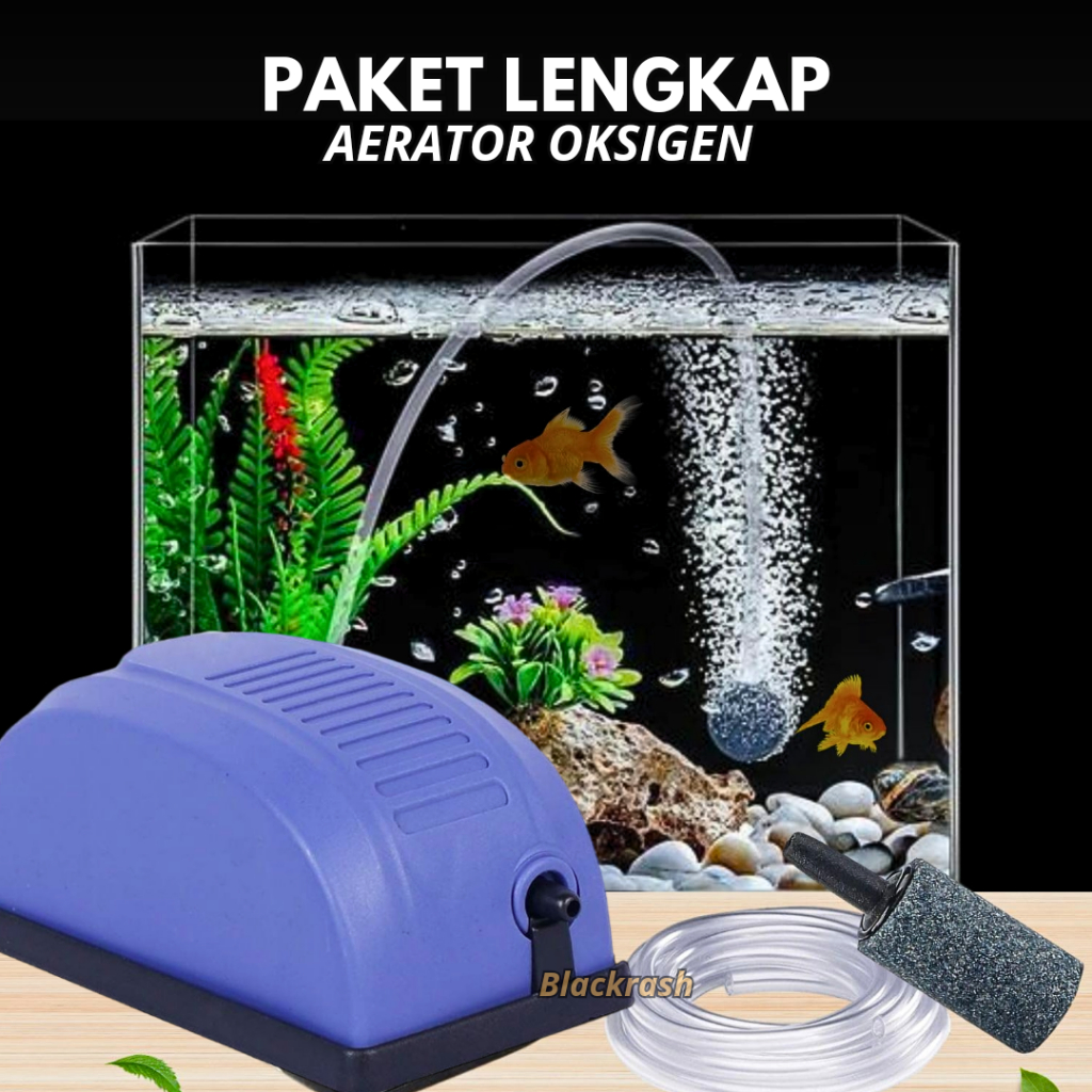 Jual Paket Lengkap Aerator Oksigen Aquarium 1 2 Lubang | Shopee Indonesia