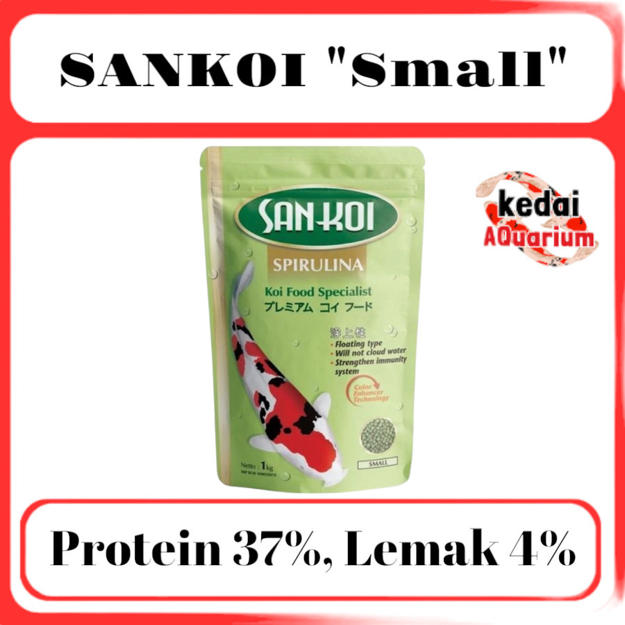 Jual Sankoi San Koi Spirulina 2mm Small / Pelet Ikan Koi Sankoi 2 mm ...