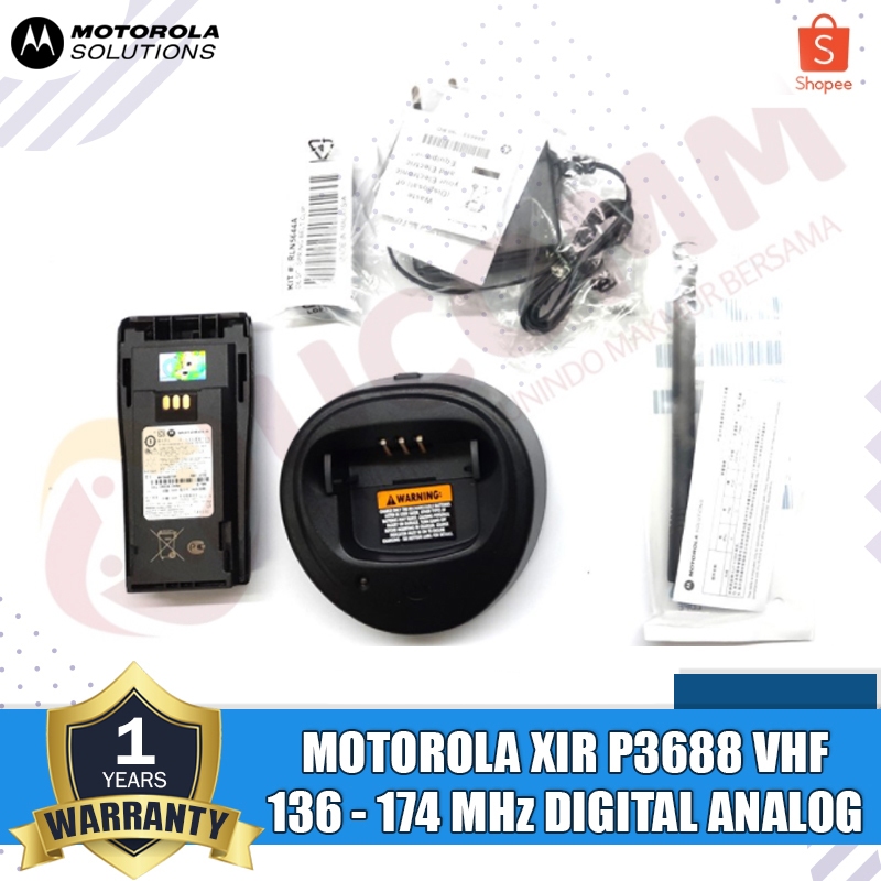 Jual MOTOROLA XiR P3688 XIRP3688 XIRP 3688 VHF Digital Analog Ht ...