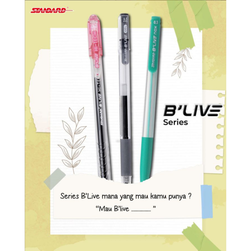 Standard - Pulpen Blive Nox 0.3 ( Alat Tulis / Pen / Ballpoint / Pena ) (7)