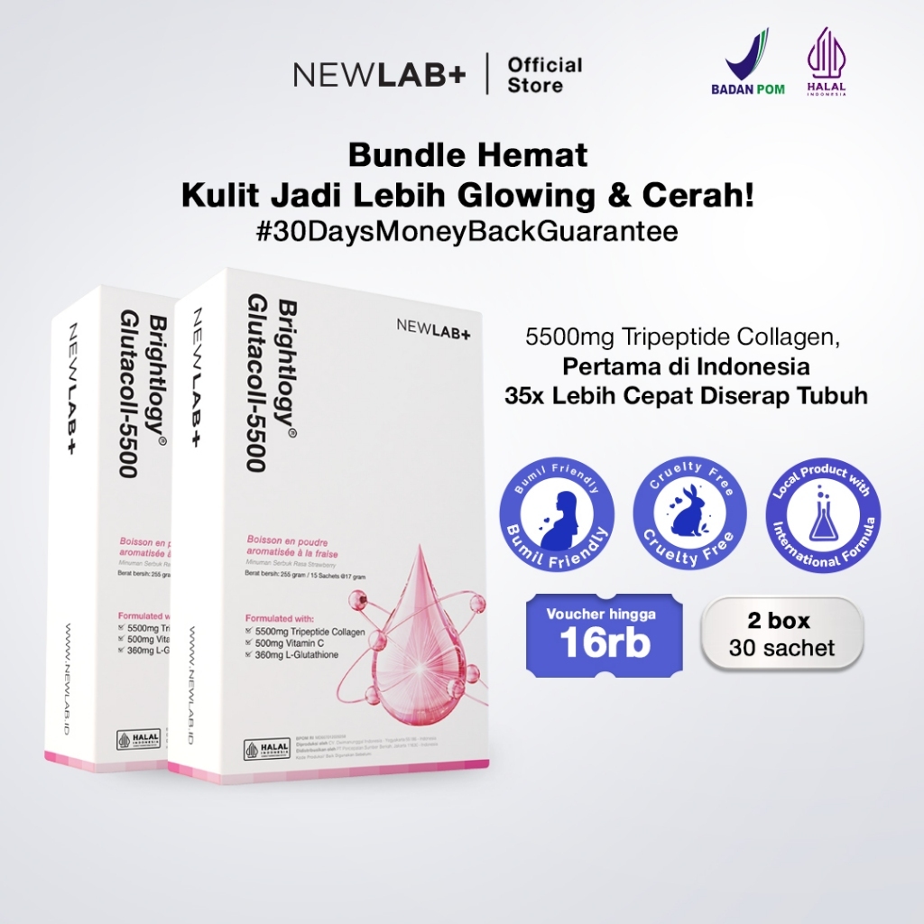 Jual Newlab Paket Hemat Box Brightlogy Glutacoll L Glutathione Collagen Drink