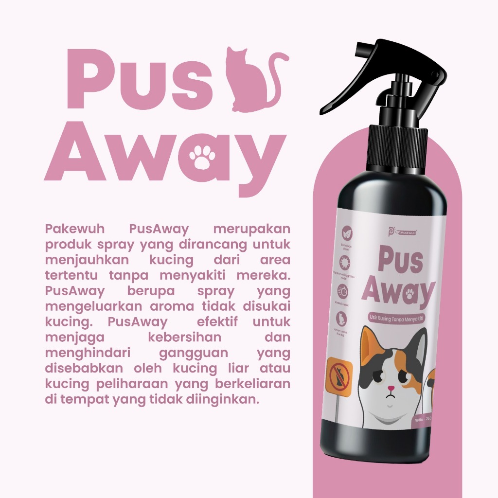 Jual PAKEWUH - PusAway Spray Pengusir Kucing Cleaning Pembersih Ruangan ...