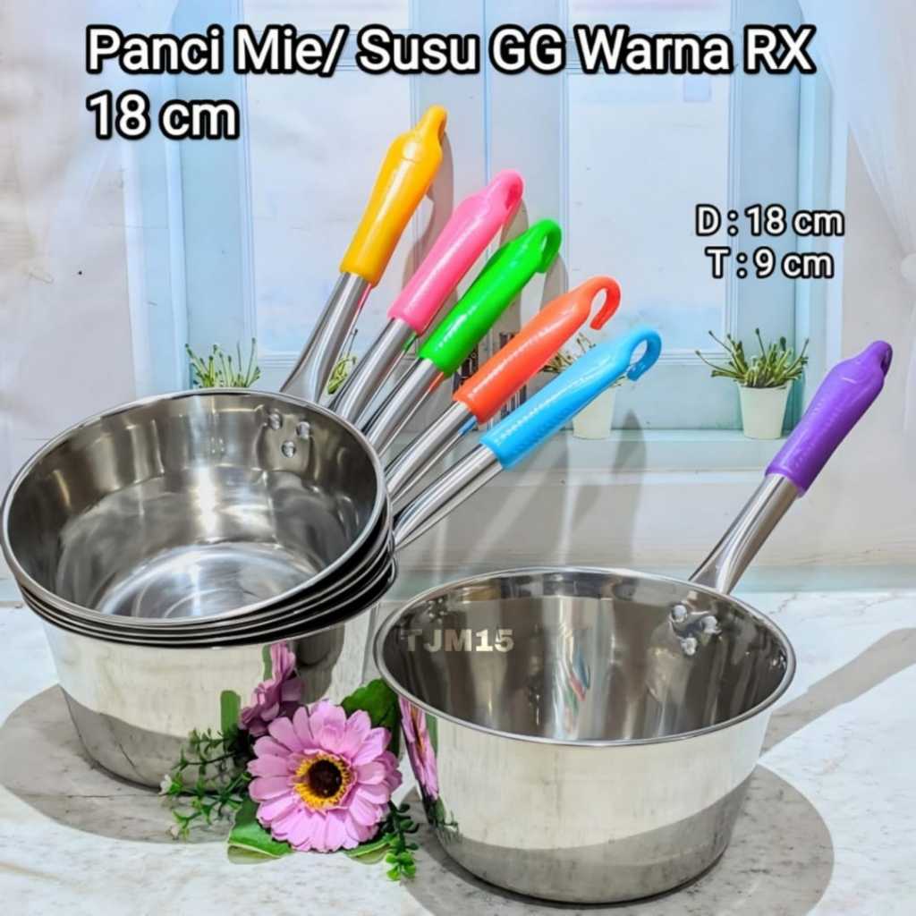 Jual PANCI MIE 18CM STAINLESS STEEL GAGANG WARNA SILICONE ANTI PANAS ...