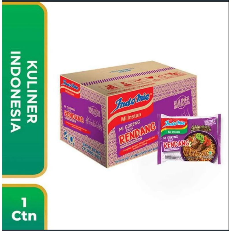 Jual Indomie goreng rasa rendang 1 carton isi ( 40 pcs ) | Shopee Indonesia