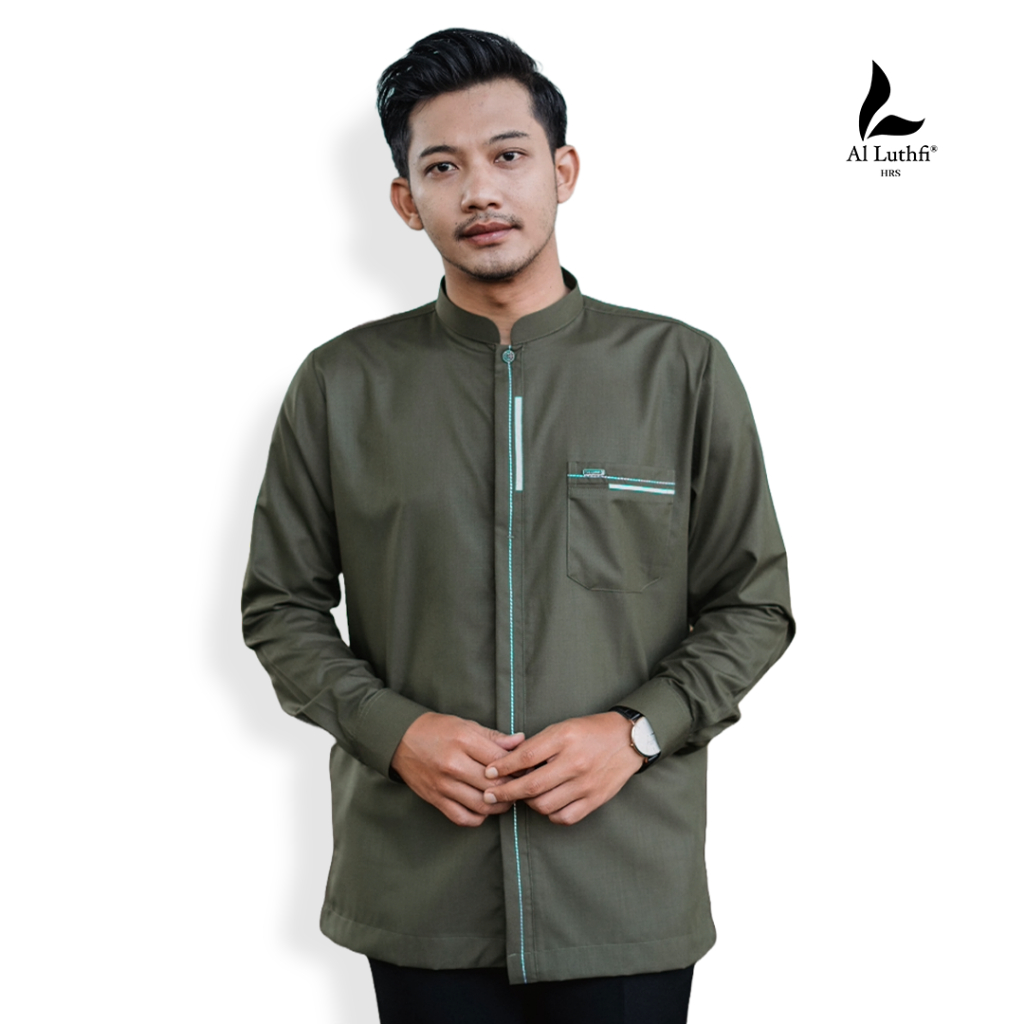 Jual ALLUTHFI Koko Lengan Panjang Bermanset Baju Kemeja Muslim Pria