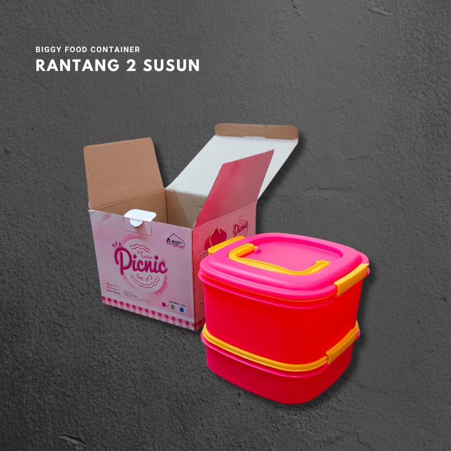 Jual Biggy Rantang Plastik 2 Susun Rantang Piknik Tempat Bekal anak C34 ...