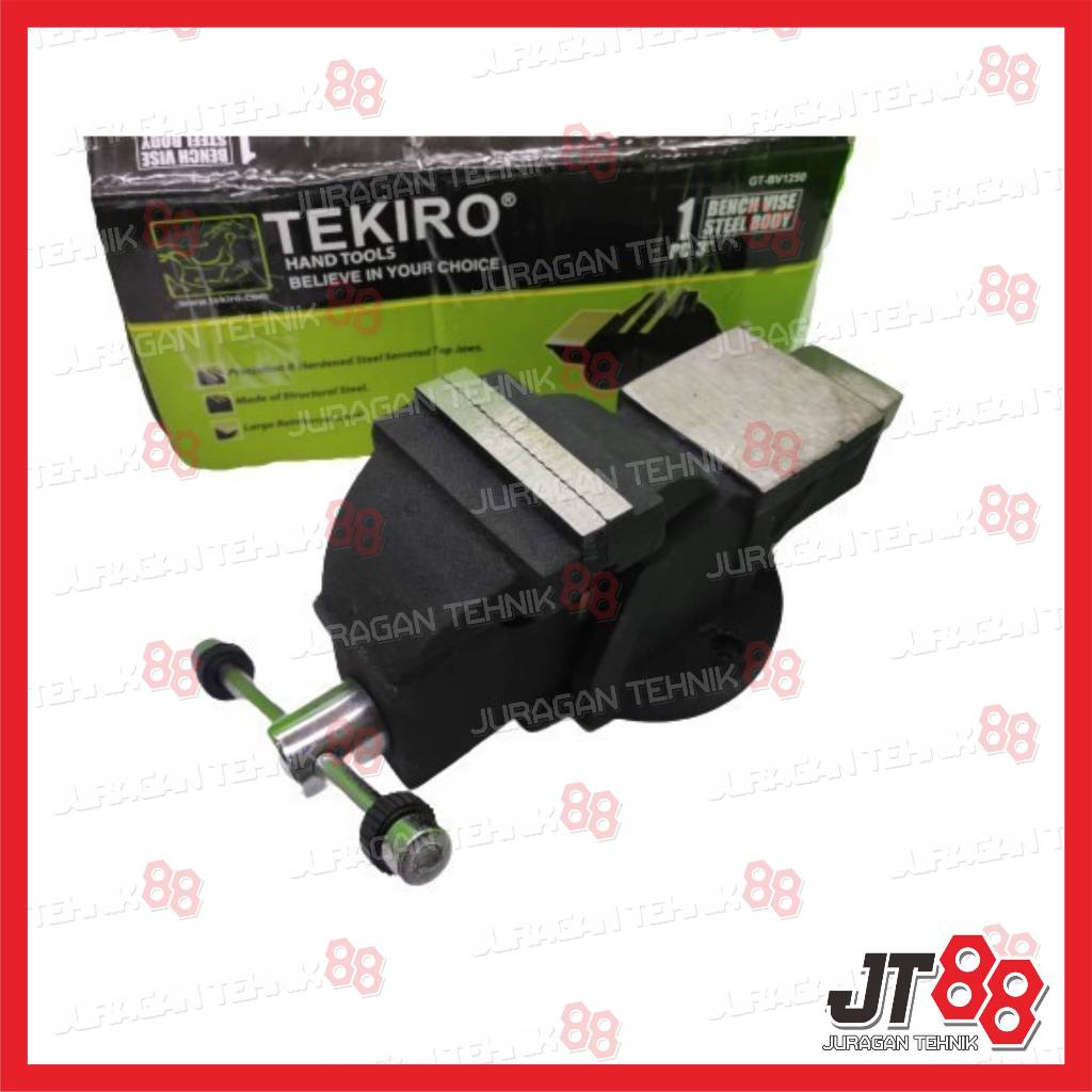Jual TEKIRO Bench Vise Steel / Catok Meja / Ragum 3