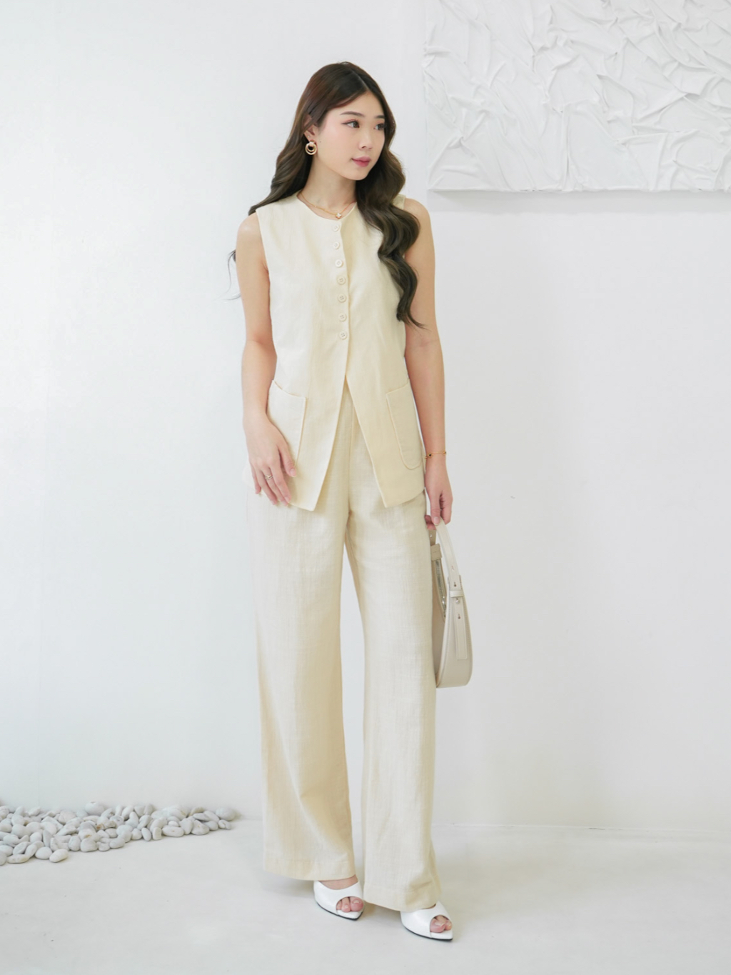 Jual [Tavia] Lucas Linen Set / Setelan Wanita Formal / Baju Setelan