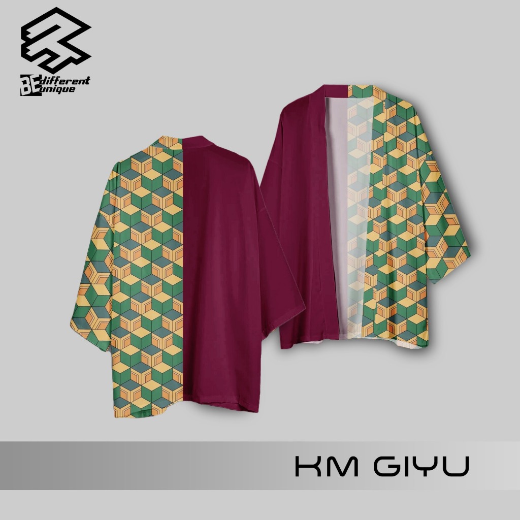 Jual Kimono Outer Outwear Casual FullPrint 3R Anime Kimetsu no Yaiba ...