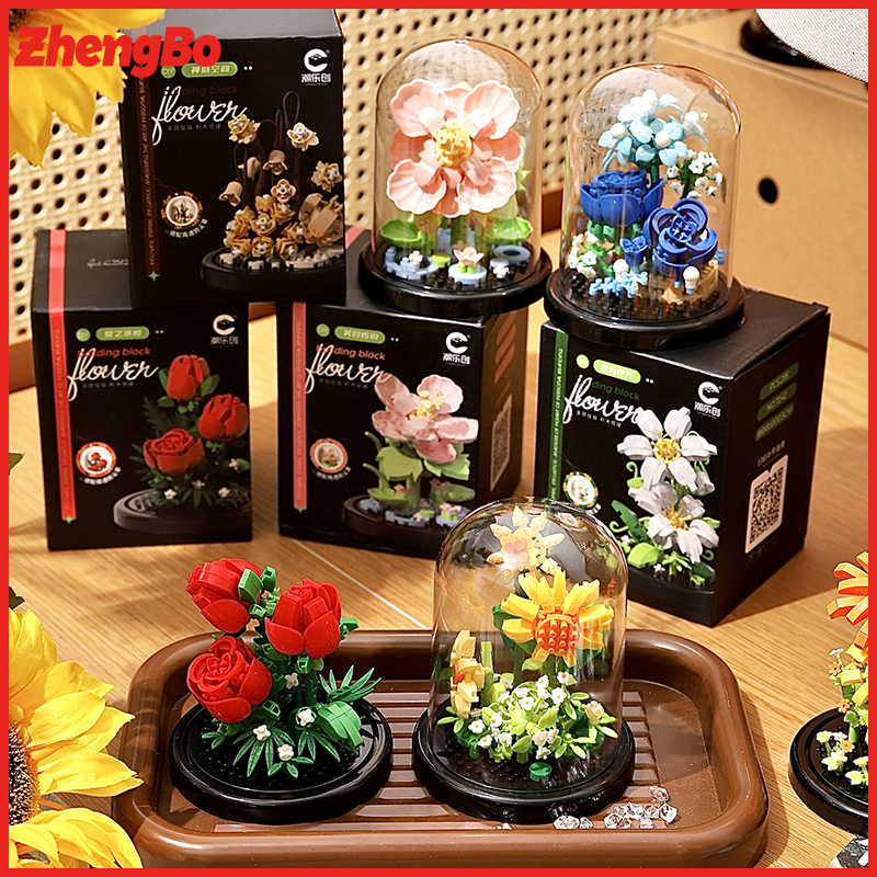 Jual ZhengBo Mainan Bunga Kotak Tampilan Untuk DIY Dekorasi Desktop ...