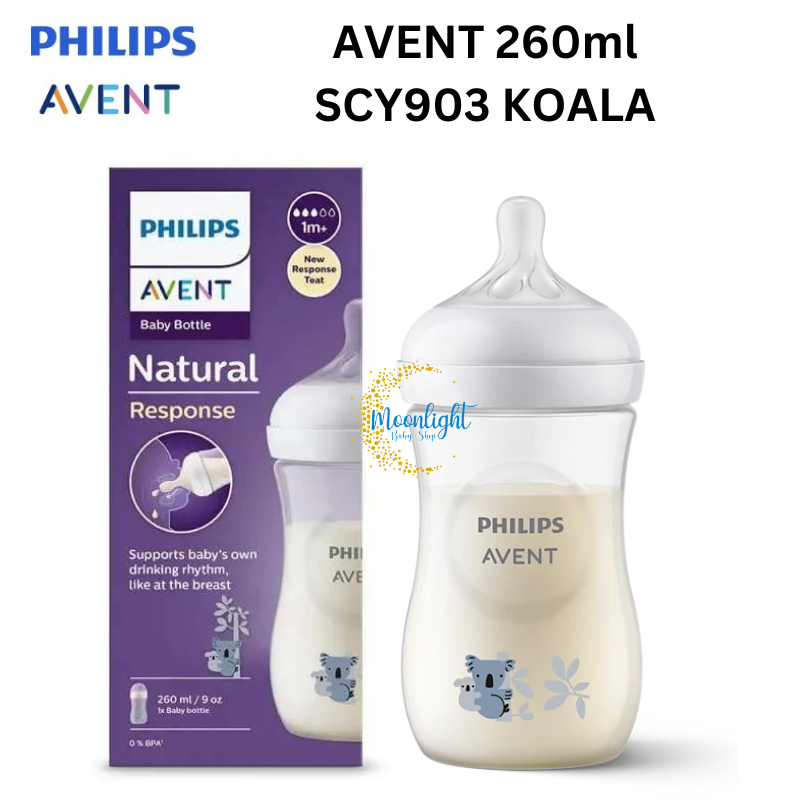 Philips Avent Bottle Natural Response 9OZ SCY903/01 260ml 4OZ  SCY900/01 125ml Botol Susu Bayi Anti Kolik