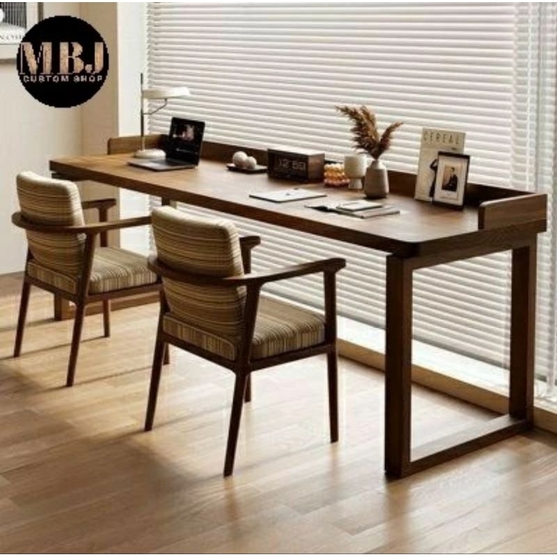 Jual meja kerja meja komputer meja kantor kayu solid asli | Shopee ...