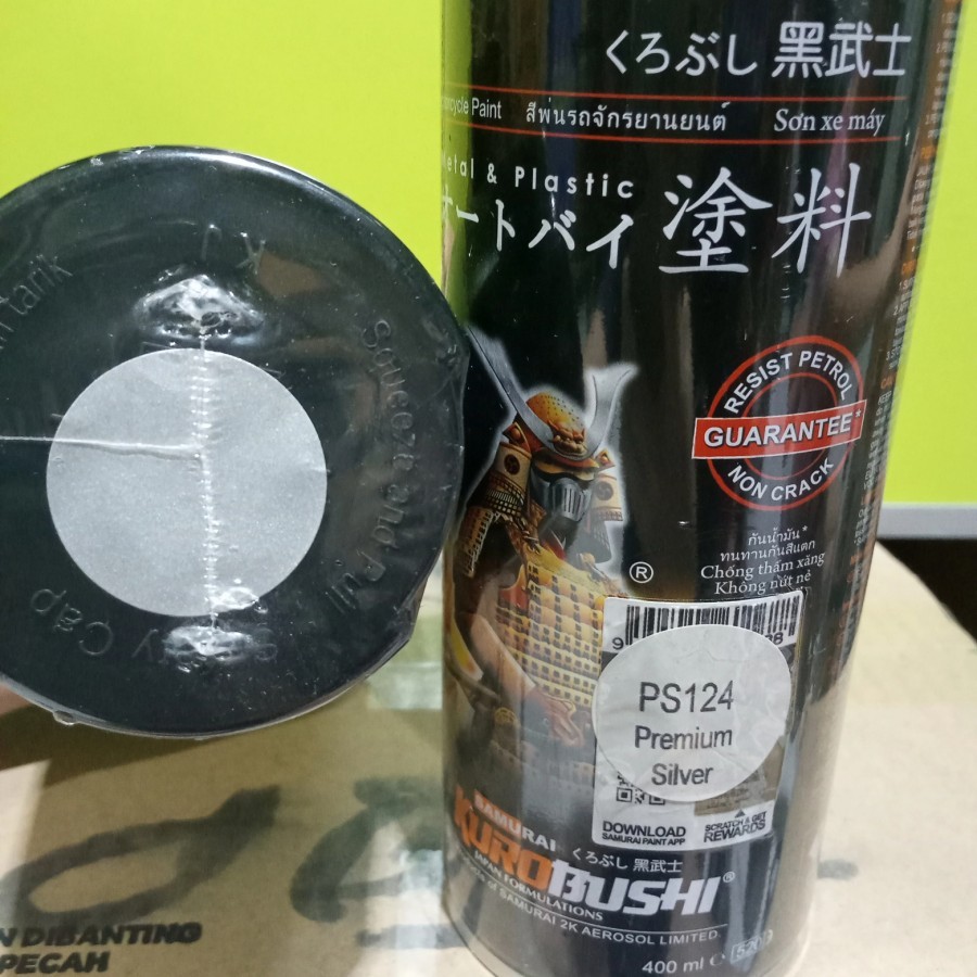 Jual Samurai Paint Premium Silver PS124 Cat Aerosol Kualitas Kompresor ...